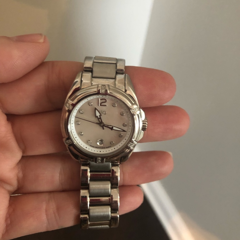 Movado Mother of Pearl and Diamond Ladies Watch